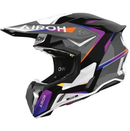 AIROH KASK CROSS / ENDURO / ATV / QUAD TWIST 3 HUSTLE GLOSS KOLOR CZARNY/FIOLETOWY/BIAŁY ROZMIAR S AIROH