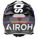 AIROH KASK CROSS / ENDURO / ATV / QUAD TWIST 3 HUSTLE GLOSS KOLOR CZARNY/FIOLETOWY/BIAŁY ROZMIAR S AIROH