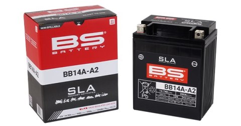 BS 2026/01 AKUMULATOR BB14A-A2 (YB14A-A2) 12V 14AH 134X88X176 BEZOBSŁUGOWY - ZALANY (200A) - ZASTĘPUJE 310572 (5) BS BATTERY