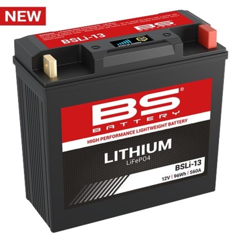 BS 2026/03 AKUMULATOR LITOWO-JONOWY ZE WSKAŹNIKIEM NAŁADOWANIA LIFEPO4 BSLI-13 (183X79X170) (12,8V,560A,96WH,8AH) (51913) (4) BS BATTERY