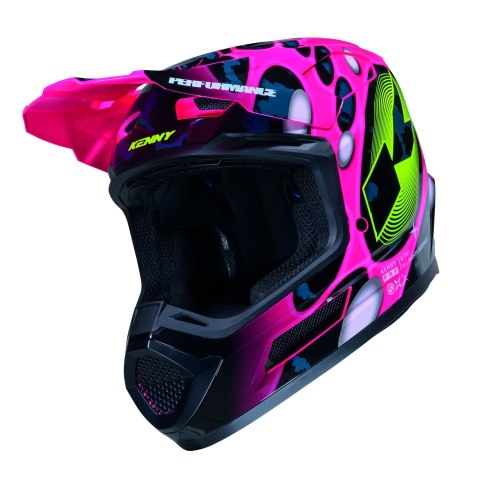 KENNY RACING KASK CROSS/ENDURO PERFORMANCE ERT GRAPHIC + POP SYSTEM KOLOR RÓŻOWY/CZARNY ROZMIAR L KENNY RACING