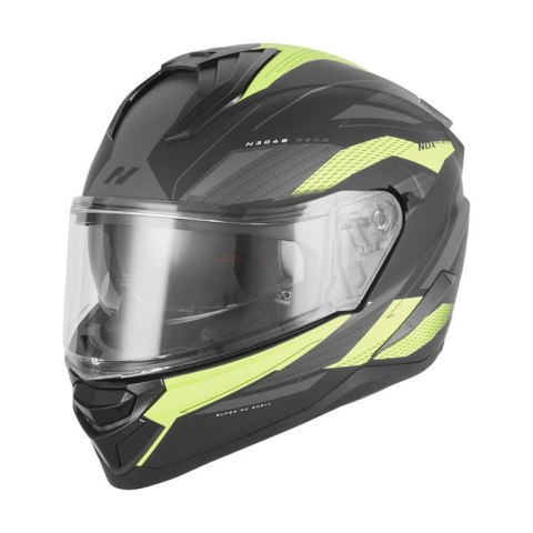 NOX KASK INTEGRALNY (FULL FACE) Z BLENDĄ N304S REVO KOLOR ŻÓŁTY FLUO MAT/CZARNY ROZMIAR XXL NOX