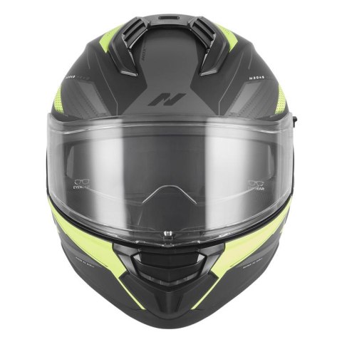 NOX KASK INTEGRALNY (FULL FACE) Z BLENDĄ N304S REVO KOLOR ŻÓŁTY FLUO MAT/CZARNY ROZMIAR XXL NOX