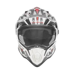 NOX KASK OFFROAD / TRAIL DUOSPORT (DUAL) N312 TRACK Z SZYBKĄ I BLENDĄ KOLOR CZERWONY/BIAŁY ROZMIAR S NOX