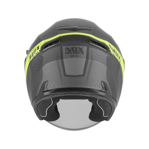 NOX KASK OTWARTY JET Z BLENDĄ N130 EKTO KOLOR ŻÓŁTY FLUO/CZARNY MAT ROZMIAR S NOX