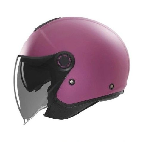 NOX KASK OTWARTY JET Z BLENDĄ N182 SOLID KOLOR FUKSJA MAT (INTENSYWNY ODCIEŃ RÓŻOWEGO) ROZMIAR XS NOX