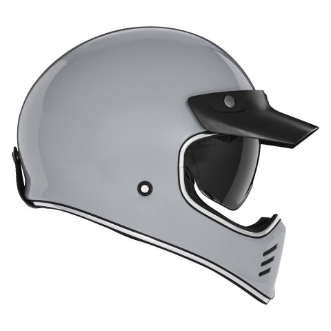 NOX PREMIUM KASK INTEGRALNY (FULL FACE) SEVENTY II SOLID KOLOR SZARY POŁYSK ROZMIAR L NOX