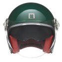NOX PREMIUM KASK OTWARTY JET HERITAGE SOLID KOLOR ZIELONY POŁYSK ROZMIAR XL NOX
