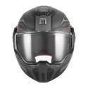 NOX PREMIUM KASK SZCZĘKOWY FLIP-BACK (SZCZĘKA DO TYŁU) Z BLENDĄ SPINNER ARK KOLOR CZARNY MAT/CZERWONY ROZMIAR S NOX
