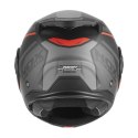 NOX PREMIUM KASK SZCZĘKOWY FLIP-BACK (SZCZĘKA DO TYŁU) Z BLENDĄ SPINNER ARK KOLOR CZARNY MAT/CZERWONY ROZMIAR S NOX