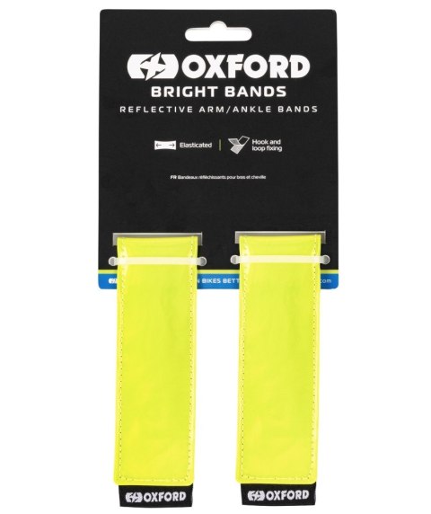 OXFORD OPASKI ODBLASKOWE NA RAMIĘ LUB ŁOKIEĆ KOLOR ŻÓŁTY FLUO - 2 SZTUKI OXFORD