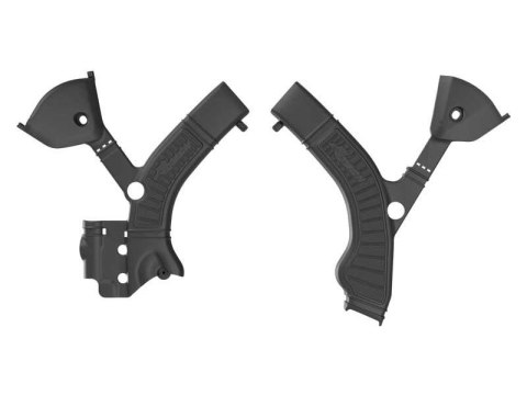 RACETECH (RTECH) 2025/12 OSŁONY RAMY (KOMPLET) BI-MATERIAL SUPER GRIP TRIUMPH TF 250 X / 450 RC '24-'26 KOLOR CZARNY RACETECH