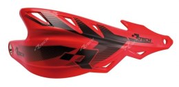 RACETECH (RTECH) OSŁONY RĄK (HANDBARY) RAPTOR KOLOR CZERWONY (Z MOCOWANIAMI NA KIEROWNICĘ 22,2MM I 28,6MM) RACETECH
