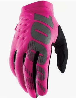 100 PROCENT RĘKAWICE CROSS/ENDURO BRISKER SOFTSHELL WOMAN DAMSKIE KOLOR RÓŻOWY/CZARNY ROZMIAR M 100 PROCENT
