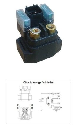 DZE PRZEKAŹNIK ROZRUSZNIKA YAMAHA YFM 125 RAPTOR '11-'13; YFM 250 RAPTOR '08-'13; YFM 700 RAPTOR '13-'20; YXR 450 RHINO '07-'09; DZE ELEKTRYKA