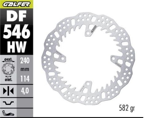 GALFER TARCZA HAMULCOWA TYŁ DUCATI DESMO 450MX '24-'26 (240X114X4MM) SHARK ENDURO MX GALFER