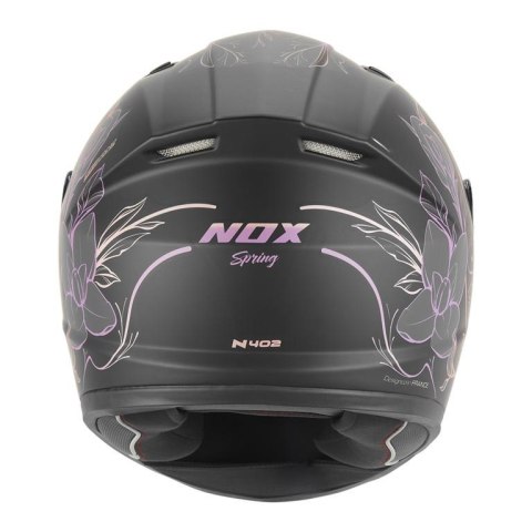 NOX KASK INTEGRALNY (FULL FACE) N731 SCRAPPY KID / JUNIOR (DZIECIĘCY) KOLOR CZARNY MAT/RÓŻOWY ROZMIAR XL NOX