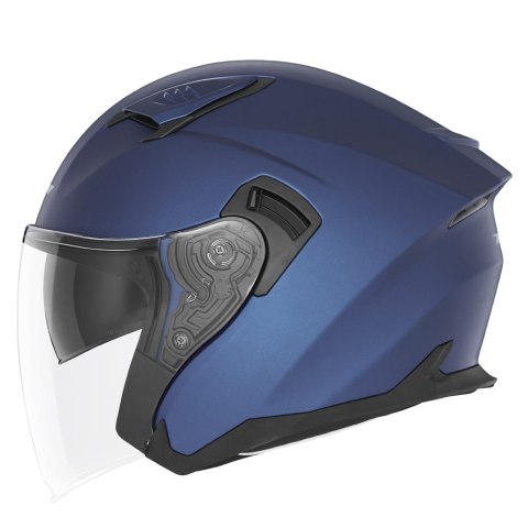 NOX KASK OTWARTY JET Z BLENDĄ N130 SOLID KOLOR NIEBIESKI MAT ROZMIAR S NOX