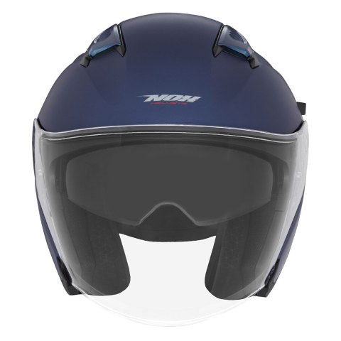 NOX KASK OTWARTY JET Z BLENDĄ N130 SOLID KOLOR NIEBIESKI MAT ROZMIAR S NOX