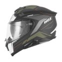 NOX KASK SZCZĘKOWY (FLIP-UP) Z BLENDĄ N967 CONQUER KOLOR POMARAŃCZOWY MAT/ZIELONY (KHAKI) ROZMIAR XXL NOX
