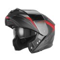 NOX KASK SZCZĘKOWY (FLIP-UP) Z BLENDĄ N968 SHIFT KOLOR CZARNY/CZERWONY MAT ROZMIAR XL NOX