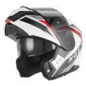 NOX KASK SZCZĘKOWY (FLIP-UP) Z BLENDĄ N968 SHIFT KOLOR CZARNY/CZERWONY/BIAŁY ROZMIAR XL NOX