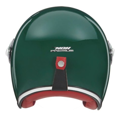 NOX PREMIUM KASK OTWARTY JET HERITAGE SOLID KOLOR ZIELONY POŁYSK ROZMIAR L NOX