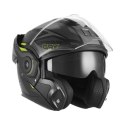NOX PREMIUM KASK SZCZĘKOWY FLIP-BACK (SZCZĘKA DO TYŁU) Z BLENDĄ SPINNER ARK KOLOR CZARNY MAT/ŻÓLTY FLUO ROZMIAR M NOX