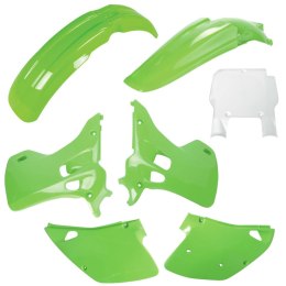 POLISPORT KOMPLET PLASTIKÓW (FULL KIT) KAWASAKI KX 125/250 '92 W ZESTAWIE TABLICA PRZEDNIA (8672800002) KOLOR ZIELONY OEM POLISPORT