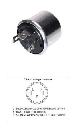 DZE PRZERYWACZ KIERUNKOWSKAZÓW UNIWERSALNY (12V 2+2 21W) DZE ELEKTRYKA