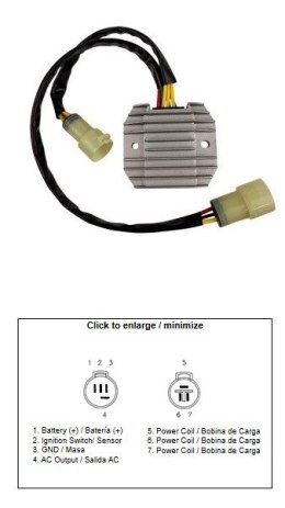 DZE REGULATOR NAPIĘCIA KAWASAKI ZX-6R 600 '00-'02; ZX-6RR 600 '03-'04; ZX-6R 636 '03-'04 (35A) (21066-1125) DZE ELEKTRYKA