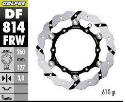 GALFER TARCZA HAMULCOWA PRZÓD BETA RR 250/300/350 '12-, RR 390/400/430/450/450/498 '14-, XTRAINER 250/300 '15- GROOVED (260X127X GALFER