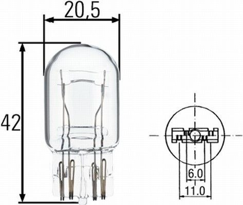 HELLA ŻARÓWKA W 21/5W 12V W3X16Q - 1 SZTUKA HELLA