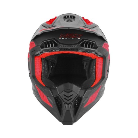 NOX KASK OFF ROAD / CROSS N634 STORM KOLOR CZARNY MAT/CZERWONY ROZMIAR XXL NOX