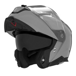 NOX KASK SZCZĘKOWY (FLIP-UP) Z BLENDĄ N967 SOLID KOLOR SZARY POŁYSK ROZMIAR S (PINLOCK DO TEGO MODELU - FILMPINLOCK30DKS166) NOX