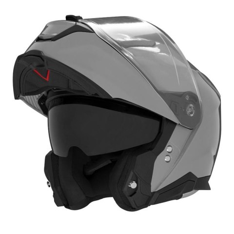 NOX KASK SZCZĘKOWY (FLIP-UP) Z BLENDĄ N967 SOLID KOLOR SZARY POŁYSK ROZMIAR S (PINLOCK DO TEGO MODELU - FILMPINLOCK30DKS166) NOX