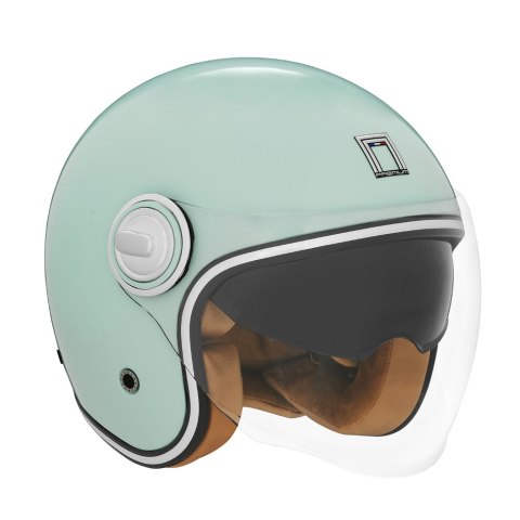 NOX PREMIUM KASK OTWARTY JET HERITAGE SOLID KOLOR MIĘTOWY ROZMIAR M NOX