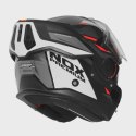 NOX PROMOCJA PREMIUM KASK SZCZĘKOWY FLIP-BACK (SZCZĘKA DO TYŁU) Z BLENDĄ SPINNER ARK KOLOR CZARNY/BIAŁY/CZERWONY ROZMIAR S NOX
