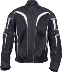 ROLEFF PROMOCJA KURTKA TEKSTYLNA KRÓTKA LETNIA Z WYPINANĄ MEMBRANA WIND-TEX (2W1) MODEL RO607 KOLOR CZARNY/BIAŁY ROZMIAR 3XL ROLEFF