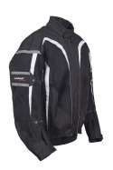 ROLEFF PROMOCJA KURTKA TEKSTYLNA KRÓTKA LETNIA Z WYPINANĄ MEMBRANA WIND-TEX (2W1) MODEL RO607 KOLOR CZARNY/BIAŁY ROZMIAR 3XL ROLEFF