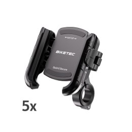 BIKETEC PRO 5 SZTUK UCHWYT MOTOCYKLOWY NA TELEFON ANTYWIBRACYJNY QUICK LOCK MONTOWANY NA KIEROWNICĘ LUB LUSTERKO BIKETEC OM