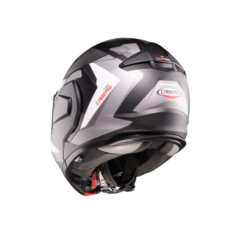 CABERG KASK SZCZĘKOWY FLIP-BACK (SZCZĘKA DO TYŁU) MODEL TRIP LUNAR SOLID KOLOR CZARNY MAT/BIAŁY/SZARY ROZMIAR L (PINLOCK W ZESTA CABERG
