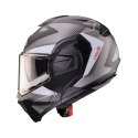CABERG KASK SZCZĘKOWY FLIP-BACK (SZCZĘKA DO TYŁU) MODEL TRIP LUNAR SOLID KOLOR CZARNY MAT/BIAŁY/SZARY ROZMIAR M (PINLOCK W ZESTA CABERG