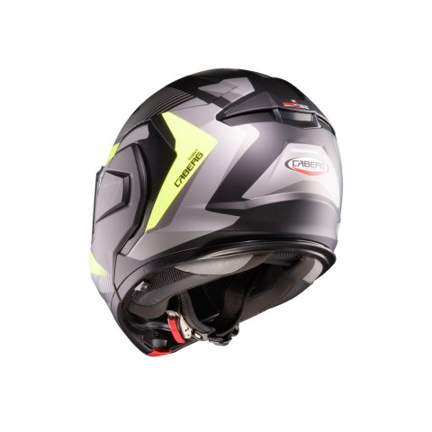 CABERG KASK SZCZĘKOWY FLIP-BACK (SZCZĘKA DO TYŁU) MODEL TRIP LUNAR SOLID KOLOR CZARNY MAT/SZARY/ŻÓŁTY FLUO ROZMIAR XXL (PINLOCK  CABERG