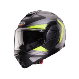 CABERG KASK SZCZĘKOWY FLIP-BACK (SZCZĘKA DO TYŁU) MODEL TRIP LUNAR SOLID KOLOR CZARNY MAT/SZARY/ŻÓŁTY FLUO ROZMIAR M (PINLOCK W  CABERG