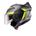 CABERG KASK SZCZĘKOWY FLIP-BACK (SZCZĘKA DO TYŁU) MODEL TRIP LUNAR SOLID KOLOR CZARNY MAT/SZARY/ŻÓŁTY FLUO ROZMIAR M (PINLOCK W  CABERG
