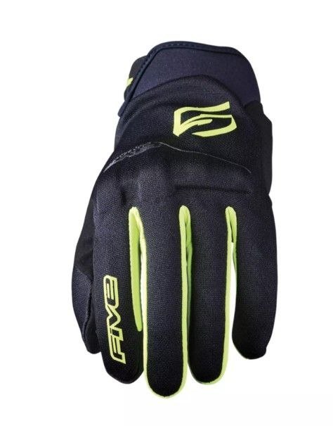 FIVE GLOVES RĘKAWICE TEKSTYLNE GLOBE EVO KOLOR CZARNY/ŻÓŁTY FLUO ROZMIAR 8 (S) FIVE