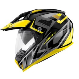 KAPPA KASK KV30 EVO GRAYER DUAL OFF ROAD Z SZYBĄ I BLENDĄ KOLOR CZARNY MAT/SZARY/ŻÓŁTY ROZM. XL/61 ( HOMOLOGACJA ECE 22R06 ) KAPPA