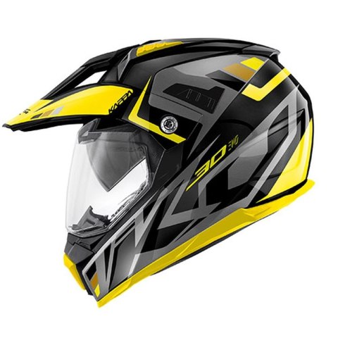 KAPPA KASK KV30 EVO GRAYER DUAL OFF ROAD Z SZYBĄ I BLENDĄ KOLOR CZARNY MAT/SZARY/ŻÓŁTY ROZM. XL/61 ( HOMOLOGACJA ECE 22R06 ) KAPPA