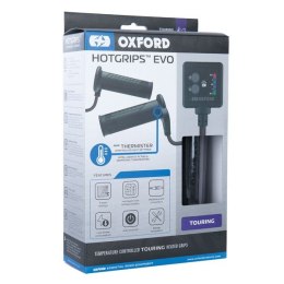 OXFORD MANETKI PODGRZEWANE DO MOTOCYKLA EVO TOURING Z PANELEM STERUJĄCYM I TERMOSTATEM DO KIEROWNICY 22MM DŁUGOŚĆ 110-120MM (EL) OXFORD